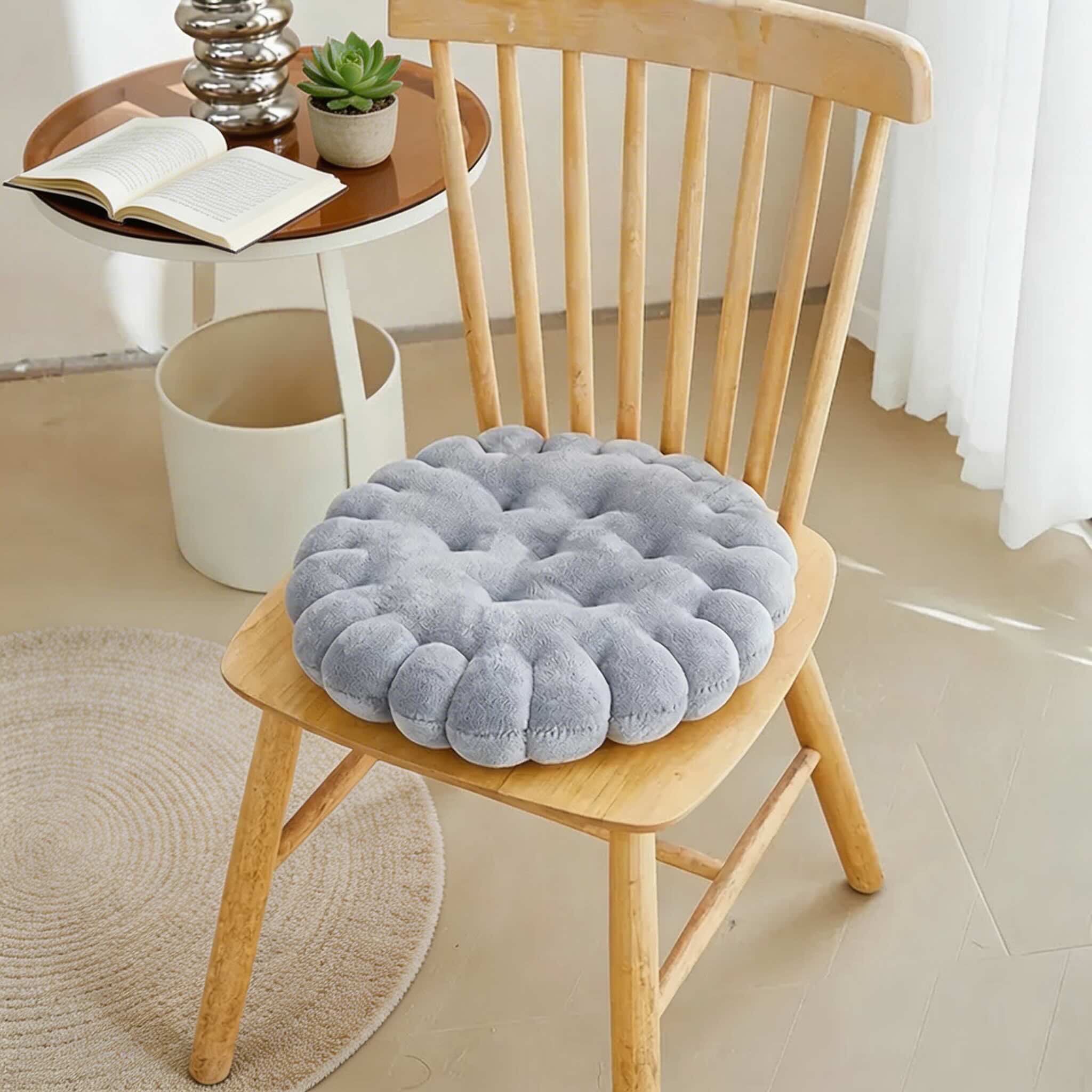 Biscuit Shape Decorative Pillow Plush Cushion Soft Chair Seat Pad for Comfort and Support | ribuella