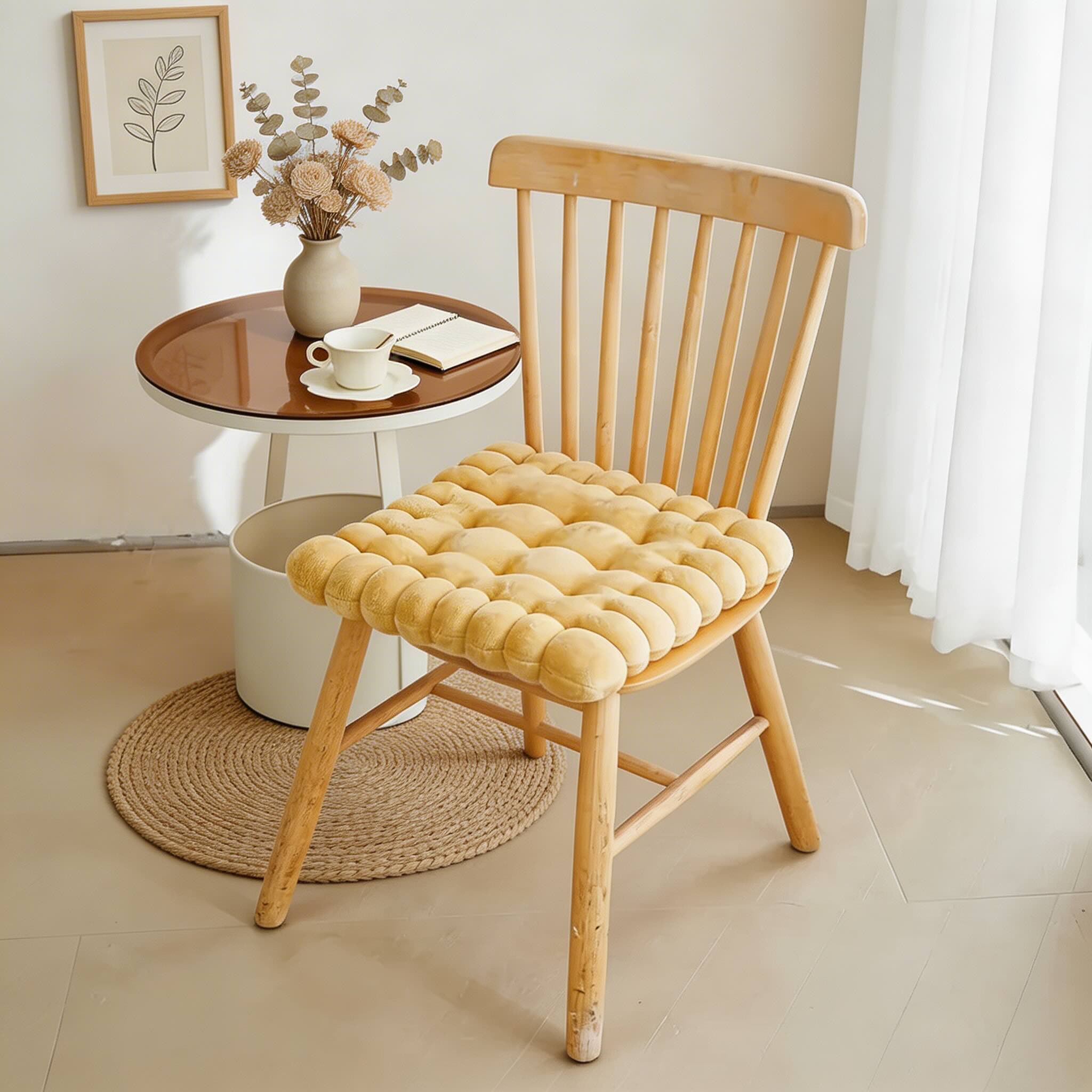 Biscuit Shape Decorative Pillow Plush Cushion Soft Chair Seat Pad for Comfort and Support | ribuella