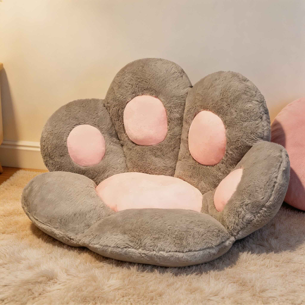 Modern Cat Paw Shape Chair Cushion Soft Plush Floor Pad for Comfortable Seating | ribuella