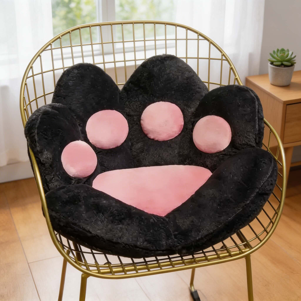 Modern Cat Paw Shape Chair Cushion Soft Plush Floor Pad for Comfortable Seating | ribuella