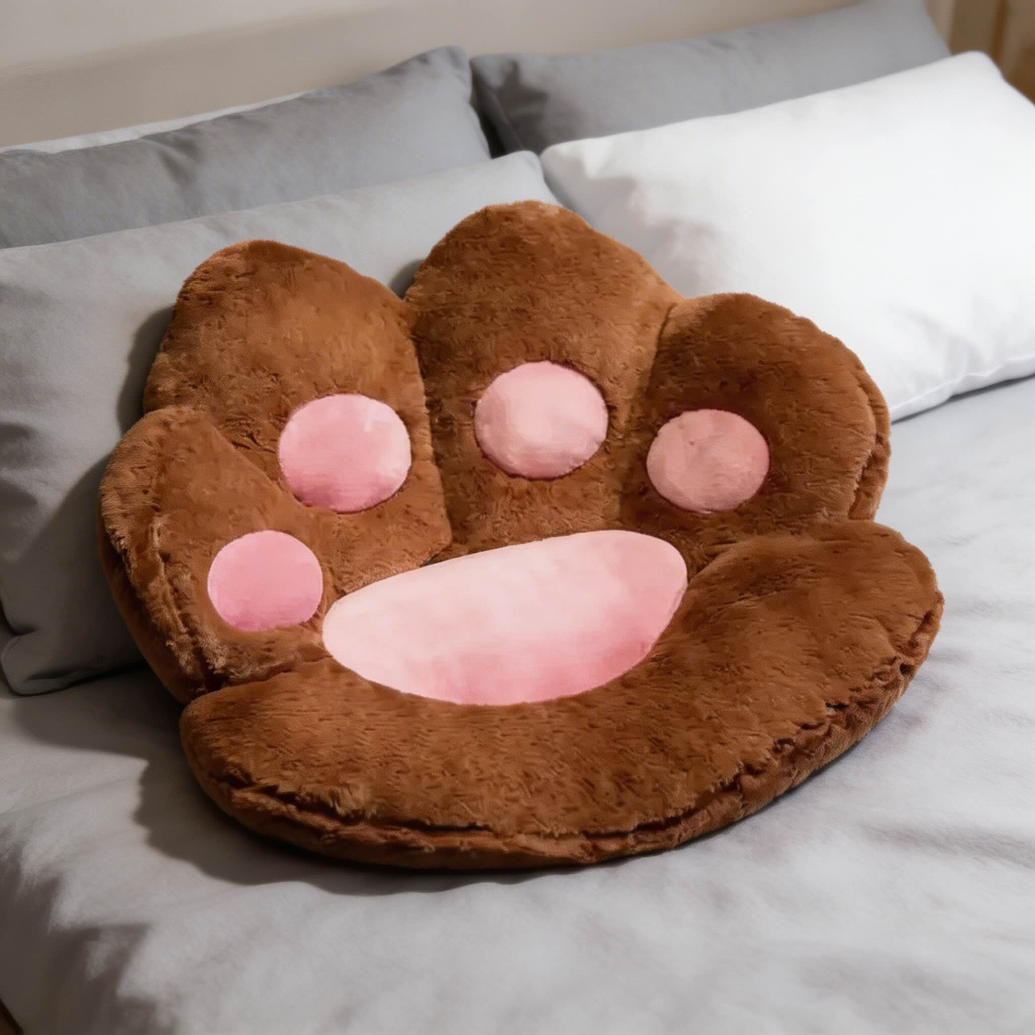 Modern Cat Paw Shape Chair Cushion Soft Plush Floor Pad for Comfortable Seating | ribuella