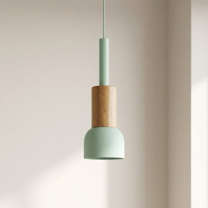 Stylish Adjustable Pendant Light with Wooden Accent | ribuella