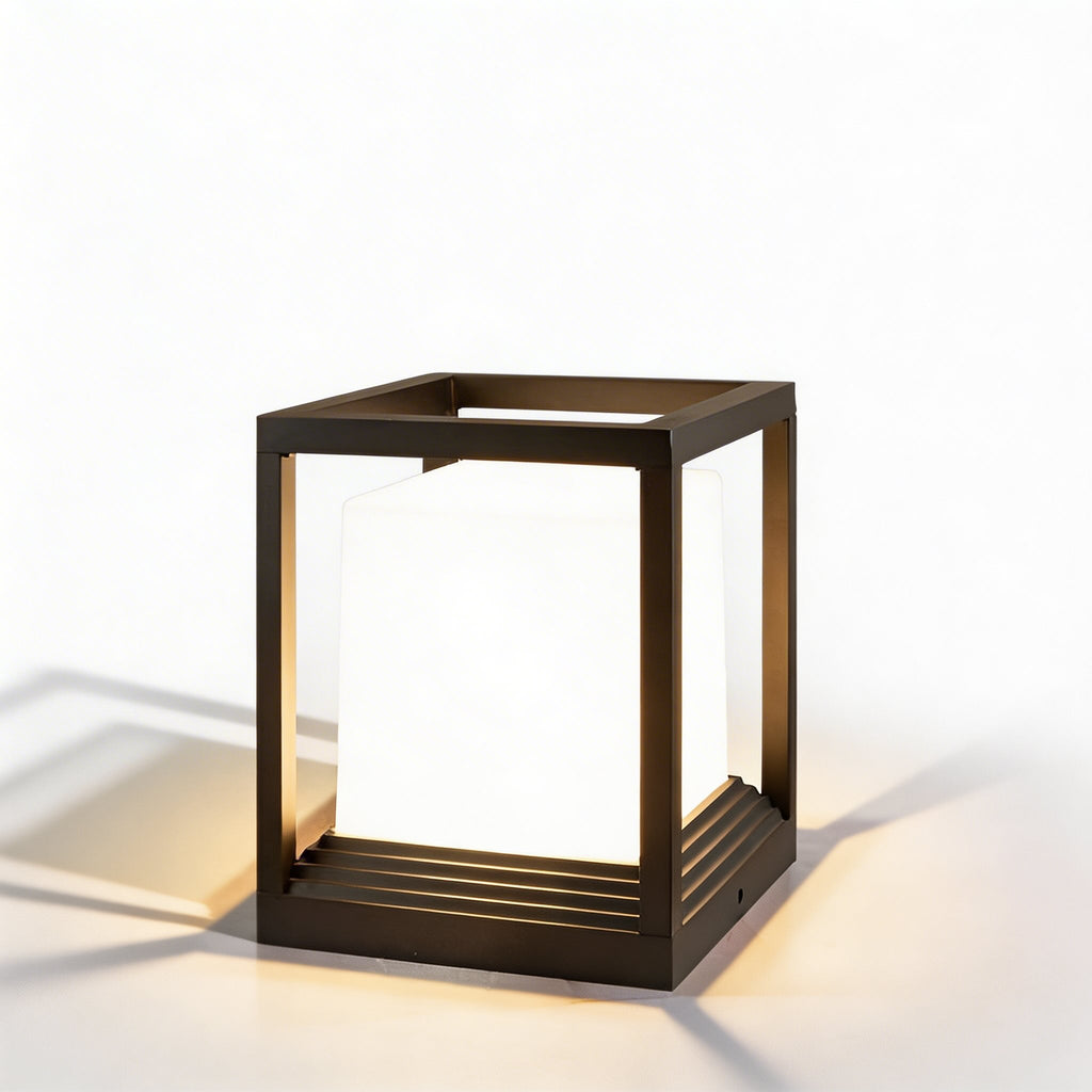 مصباح حدائق شمسي خارجي مقاوم للماء بإضاءة LED، مصباح قاعدة بتصميم عصري | ribuella