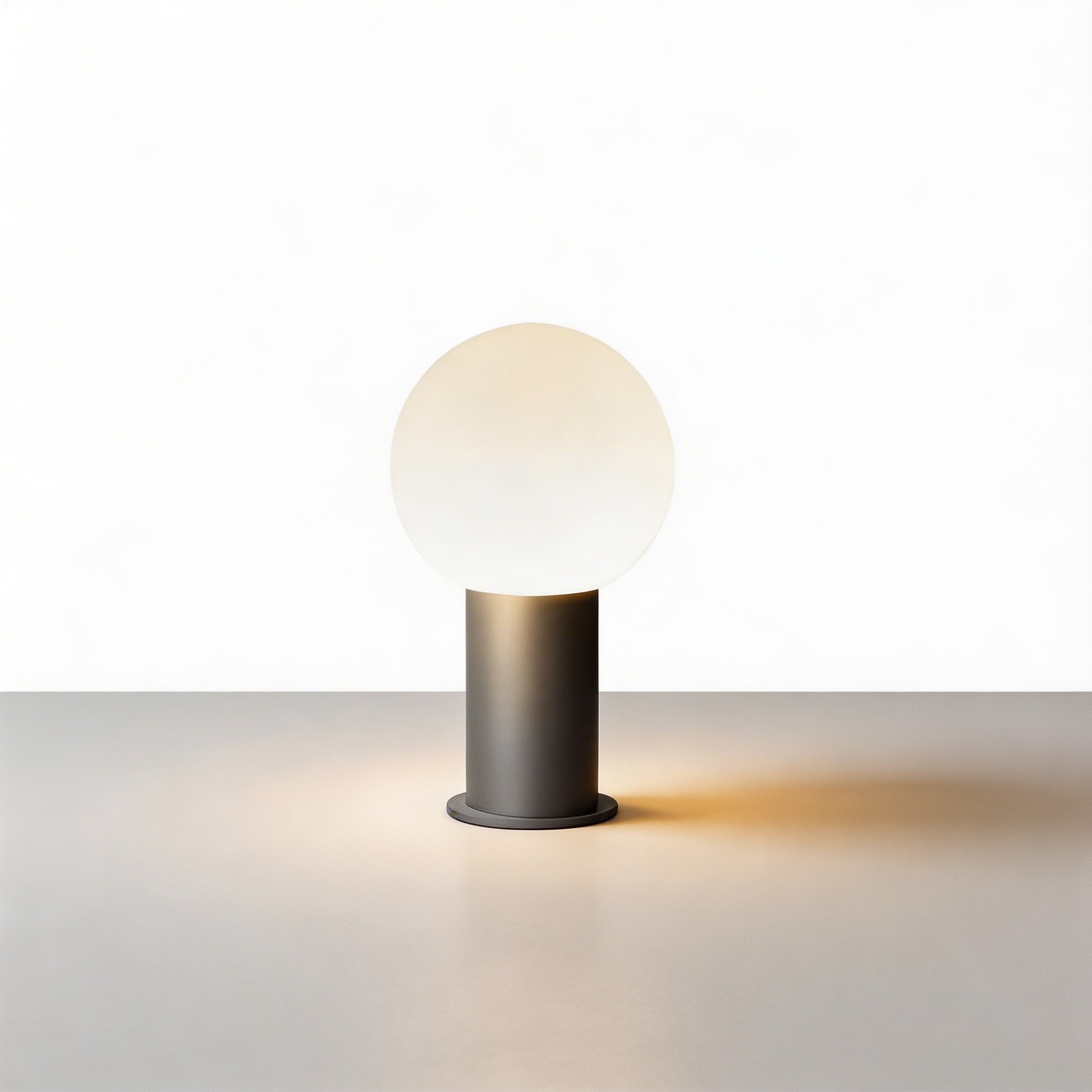 Bollard Lights Outdoor Waterproof Black Metal LED 3000K Spherical Design | ribuella