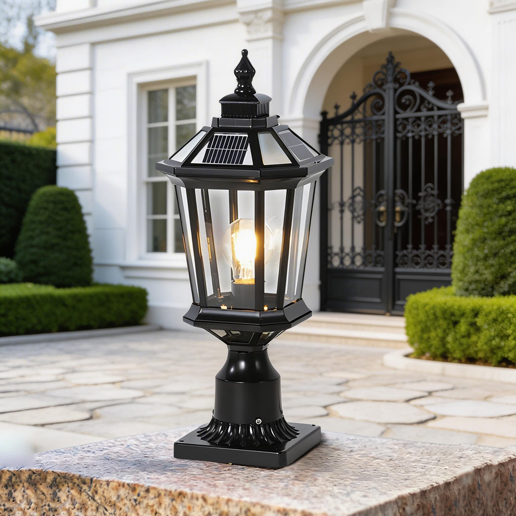 Outdoor Pillar Lights Solar Column Waterproof LED for Garden Courtyard | ribuella