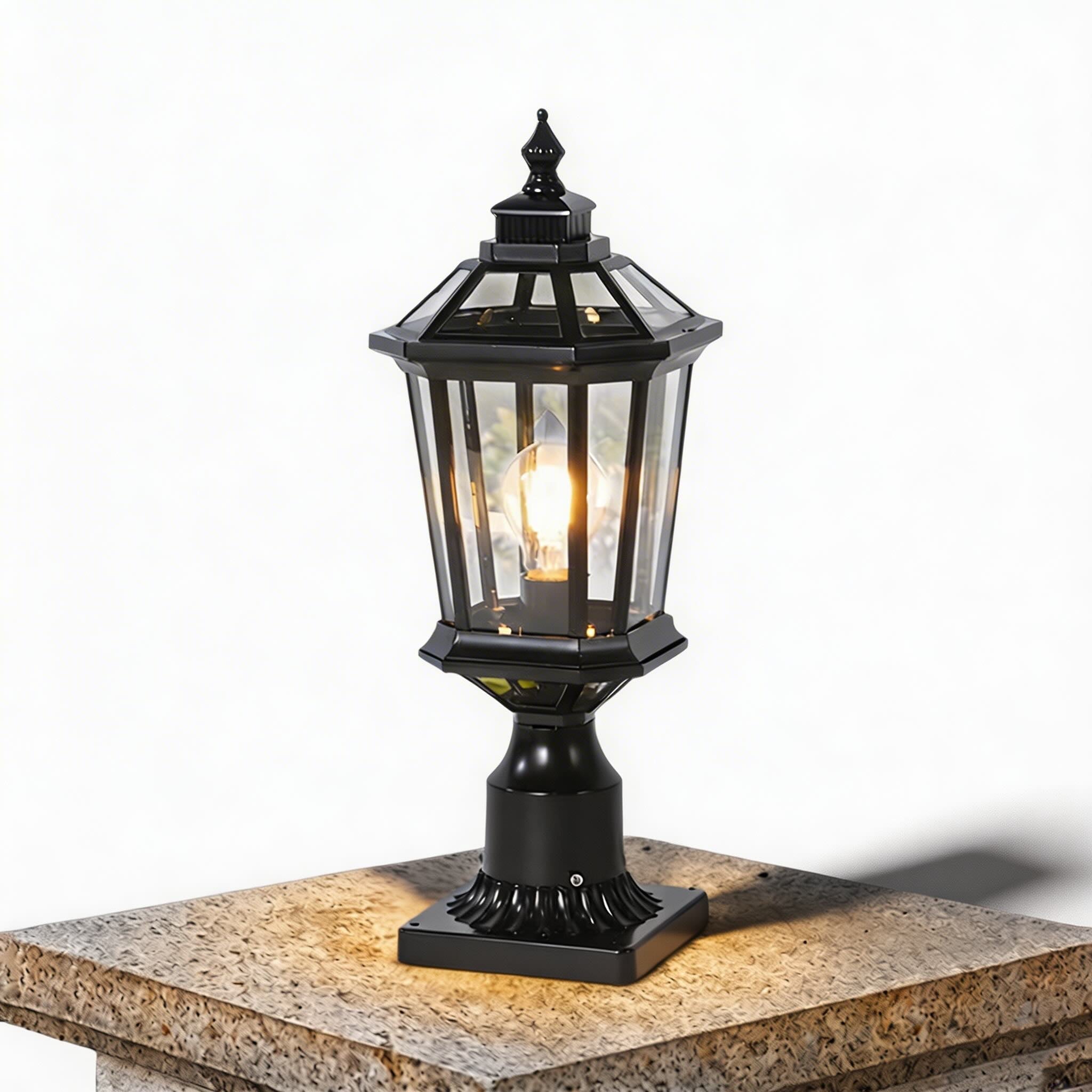 Outdoor Pillar Lights Solar Column Waterproof LED for Garden Courtyard | ribuella