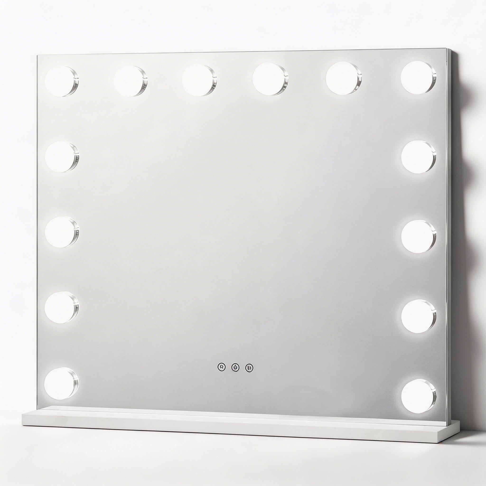 LED kosmetické zrcadlo s osvětlením, velké obdélníkové provedení 65cm, nastavitelný jas | ribuella