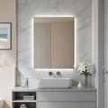 LED Bathroom Mirror 90cm Rectangle Backlit with Touch Sensor & Anti-Fog | ribuella