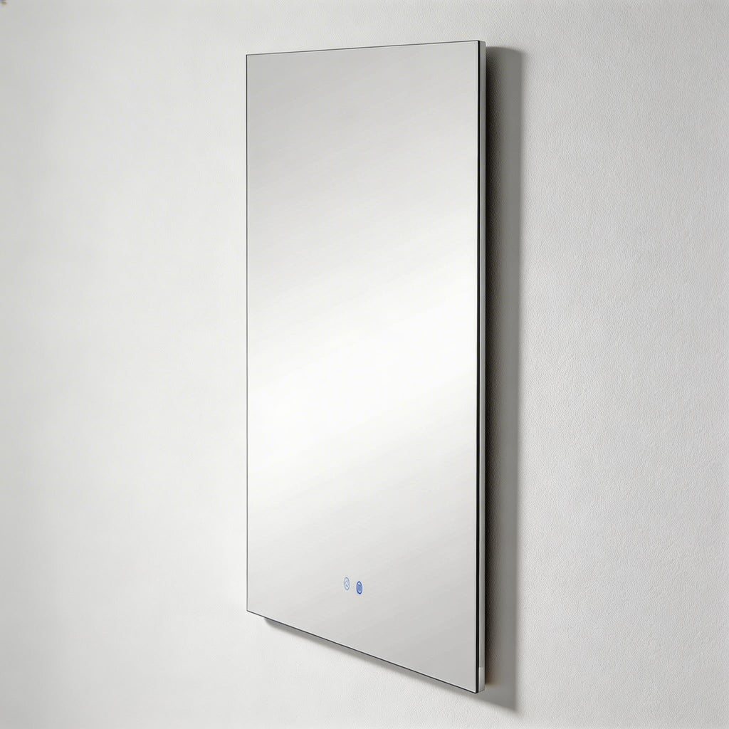 LED Bathroom Mirror 90cm Rectangle Backlit with Touch Sensor & Anti-Fog | ribuella