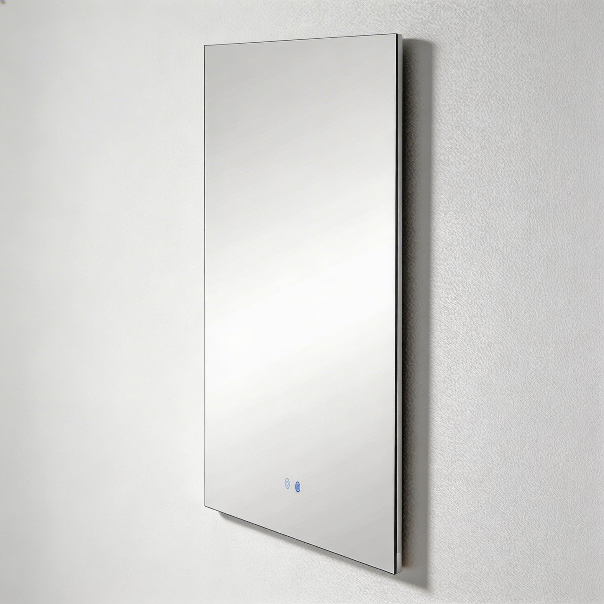 LED Bathroom Mirror 90cm Rectangle Backlit with Touch Sensor & Anti-Fog | ribuella