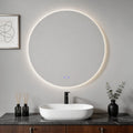 Runder LED-Badezimmerspiegel 80cm, hinterleuchtet, beschlagfrei mit einstellbarer Beleuchtung | ribuella