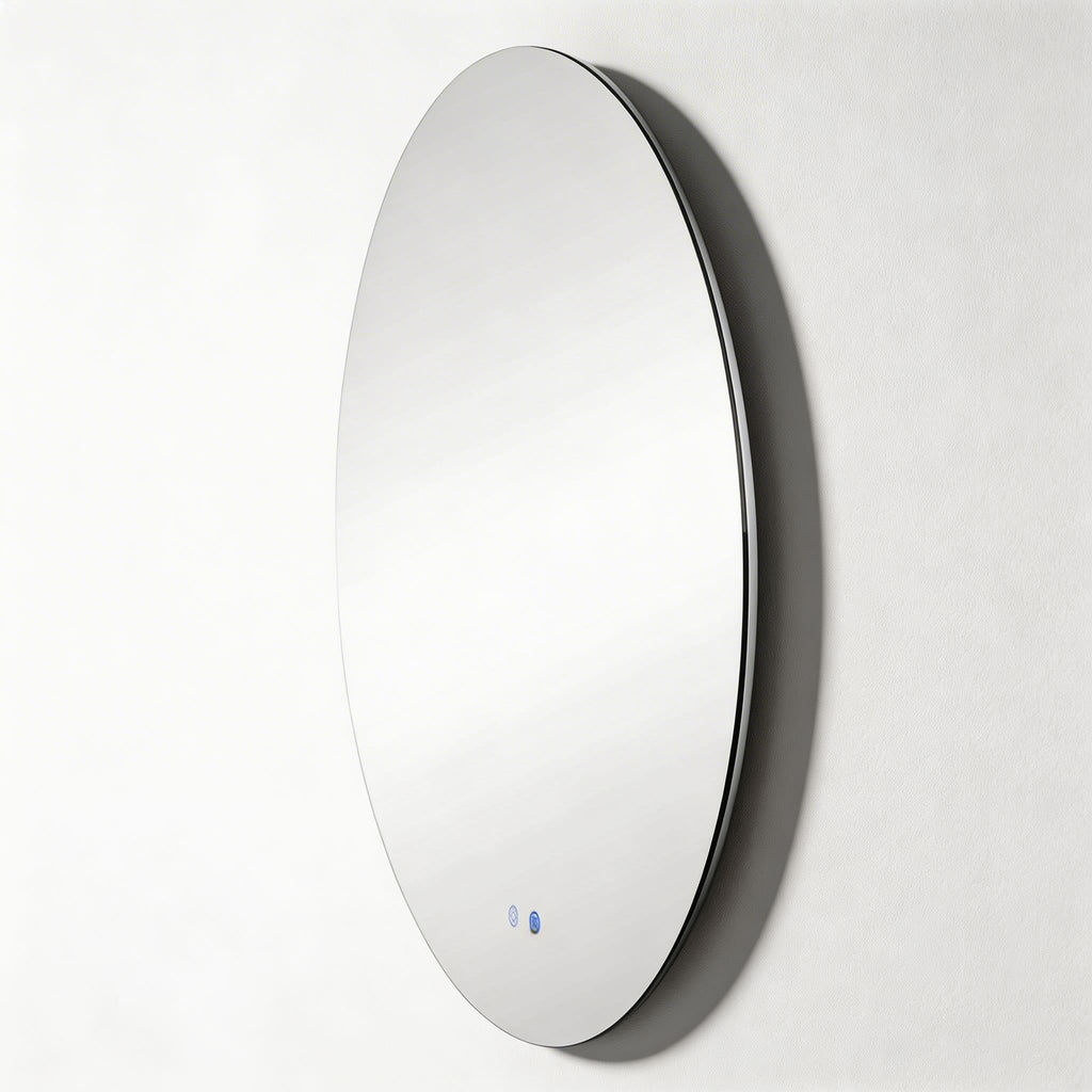 Runder LED-Badezimmerspiegel 80cm, hinterleuchtet, beschlagfrei mit einstellbarer Beleuchtung | ribuella
