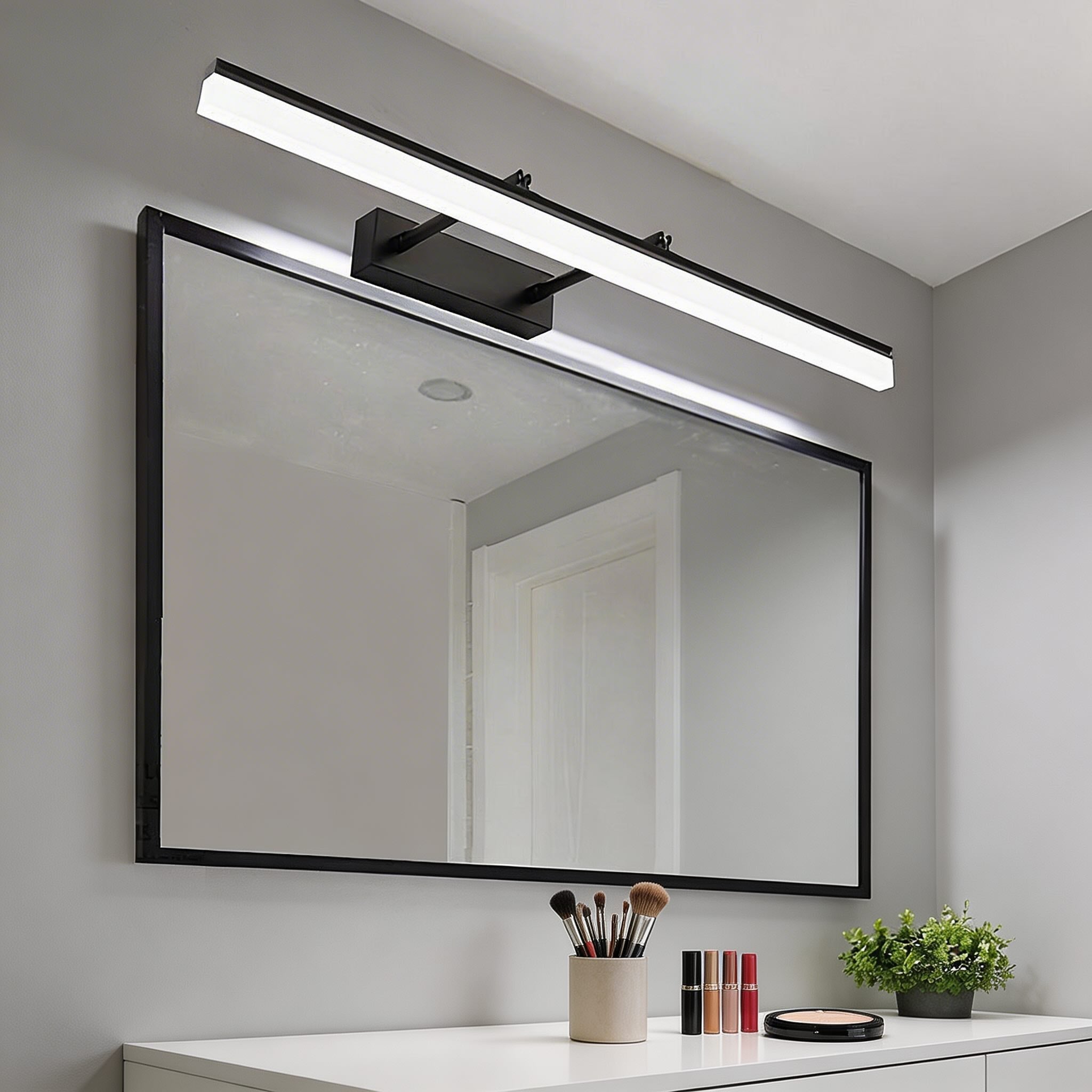 Gold Bathroom Vanity Light Bar Adjustable Stainless Steel 3-Colour Acrylic | ribuella