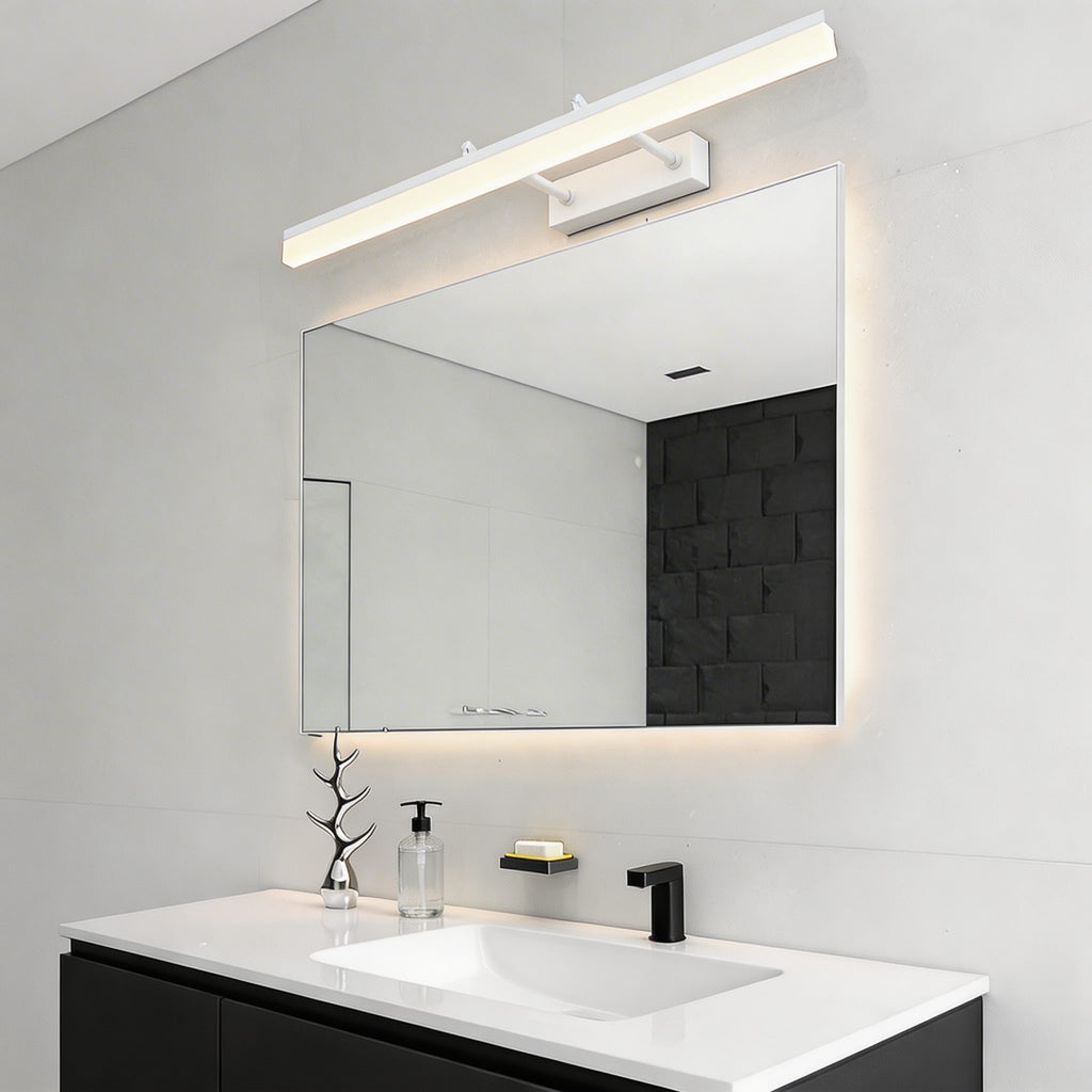 Gold Bathroom Vanity Light Bar Adjustable Stainless Steel 3-Colour Acrylic | ribuella
