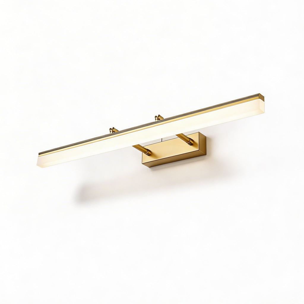 Gold Bathroom Vanity Light Bar Adjustable Stainless Steel 3-Colour Acrylic | ribuella