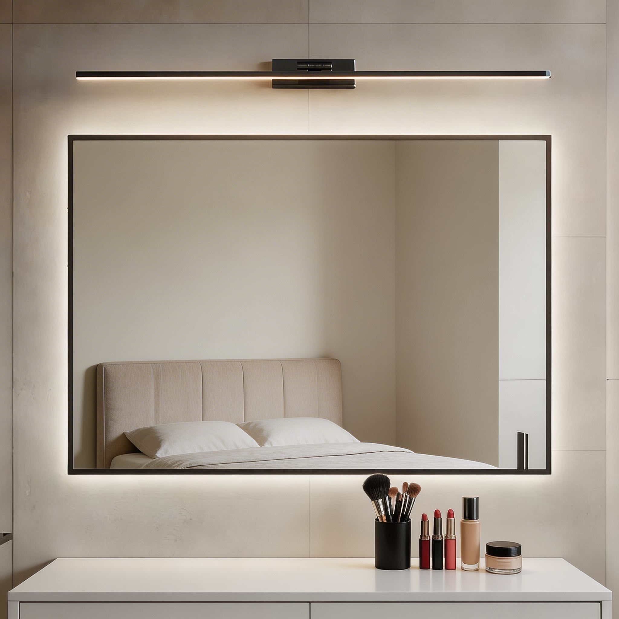 شريط إضاءة LED دوّار لمرآة الحمّام مع غطاء أكريليك قابل للتعديل | ribuella