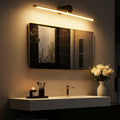 Moderne lineare LED-Wandleuchte für den Badezimmerspiegel, Leuchtenleiste zur Wandmontage aus Kupfer und Acryl, dimmbar | ribuella