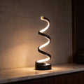 Modern Spiral Bedside Lamp USB Powered Dimmable Wrought Iron Touch Control Adjustable Light | ribuella