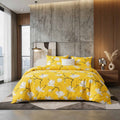 Floral Modern Quilt Cover Set Lightweight Microfiber Includes Pillowcases King Size | ribuella