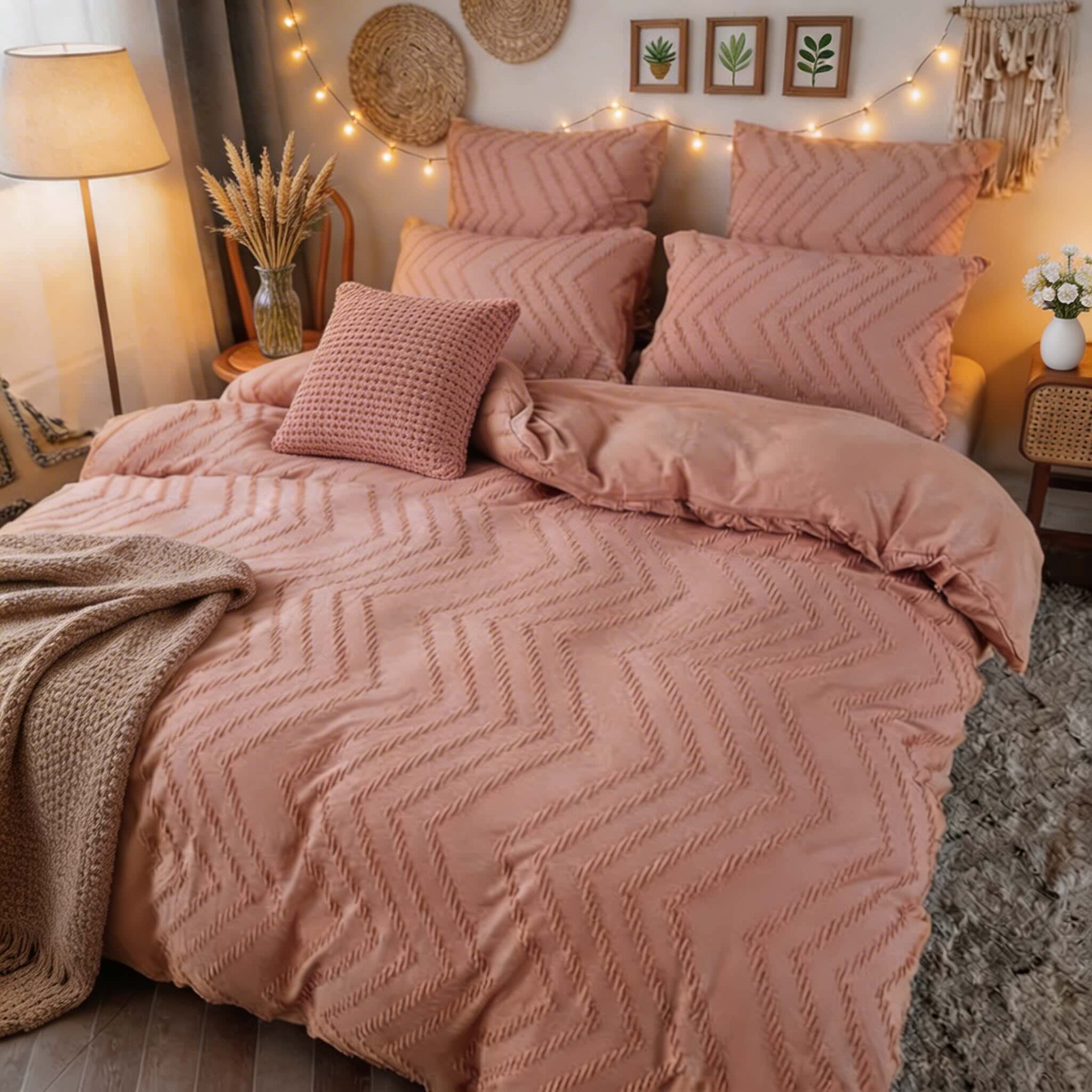 Modern Chevron Quilt Cover Set 3pcs Microfiber Soft Breathable Fabric Machine Washable | ribuella