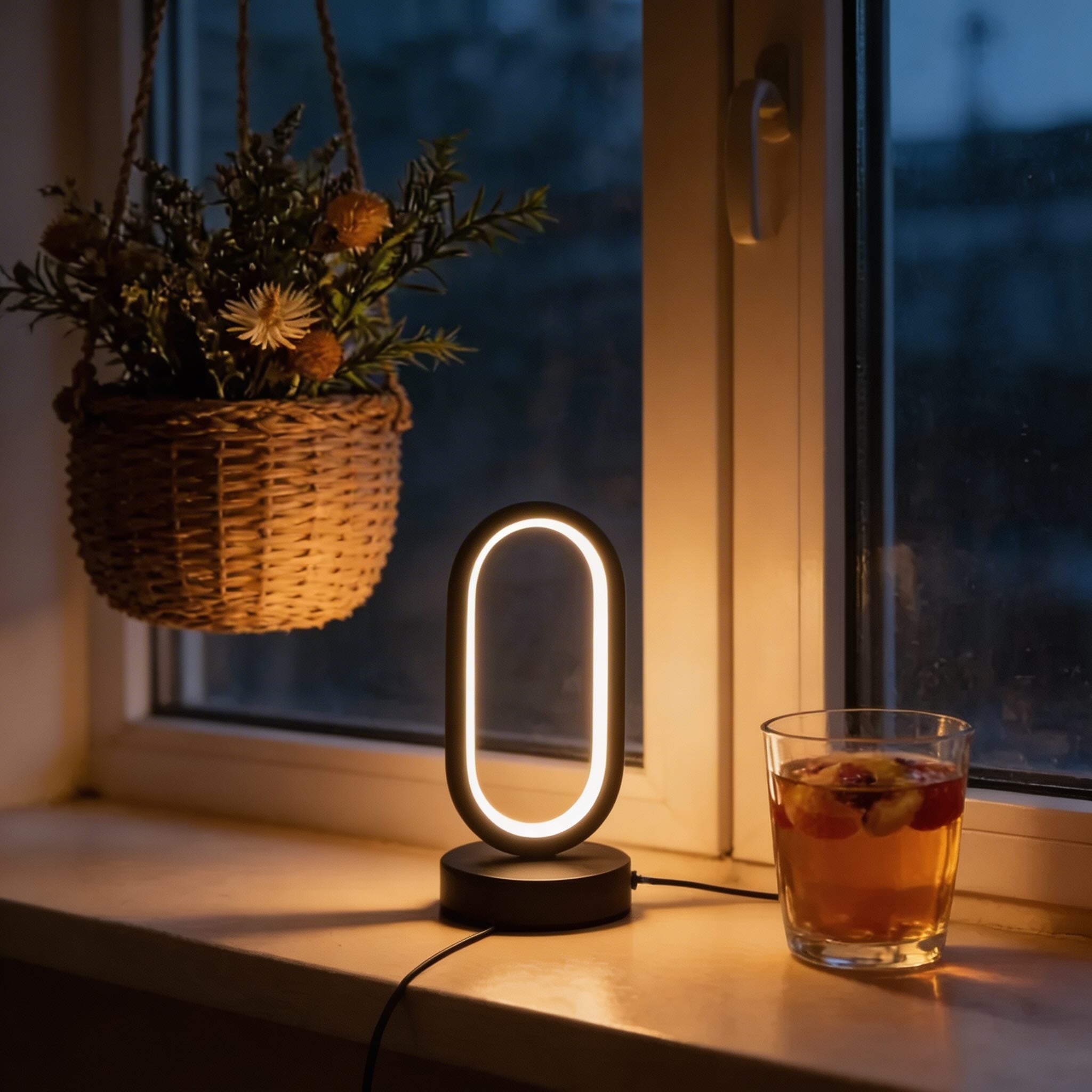Moderne Mini-Schreibtischlampe mit Touch-Steuerung, Metallrahmen, USB-betriebener LED und drei Farbmodi | ribuella