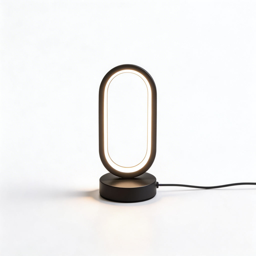 Moderne Mini-Schreibtischlampe mit Touch-Steuerung, Metallrahmen, USB-betriebener LED und drei Farbmodi | ribuella