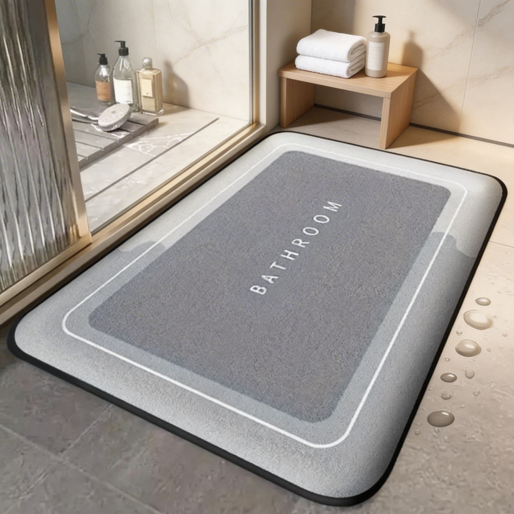 Paillasson de porte épais et absorbant, antidérapant, en tissu à séchage rapide, pour salle de bains, cuisine et entrée | ribuella