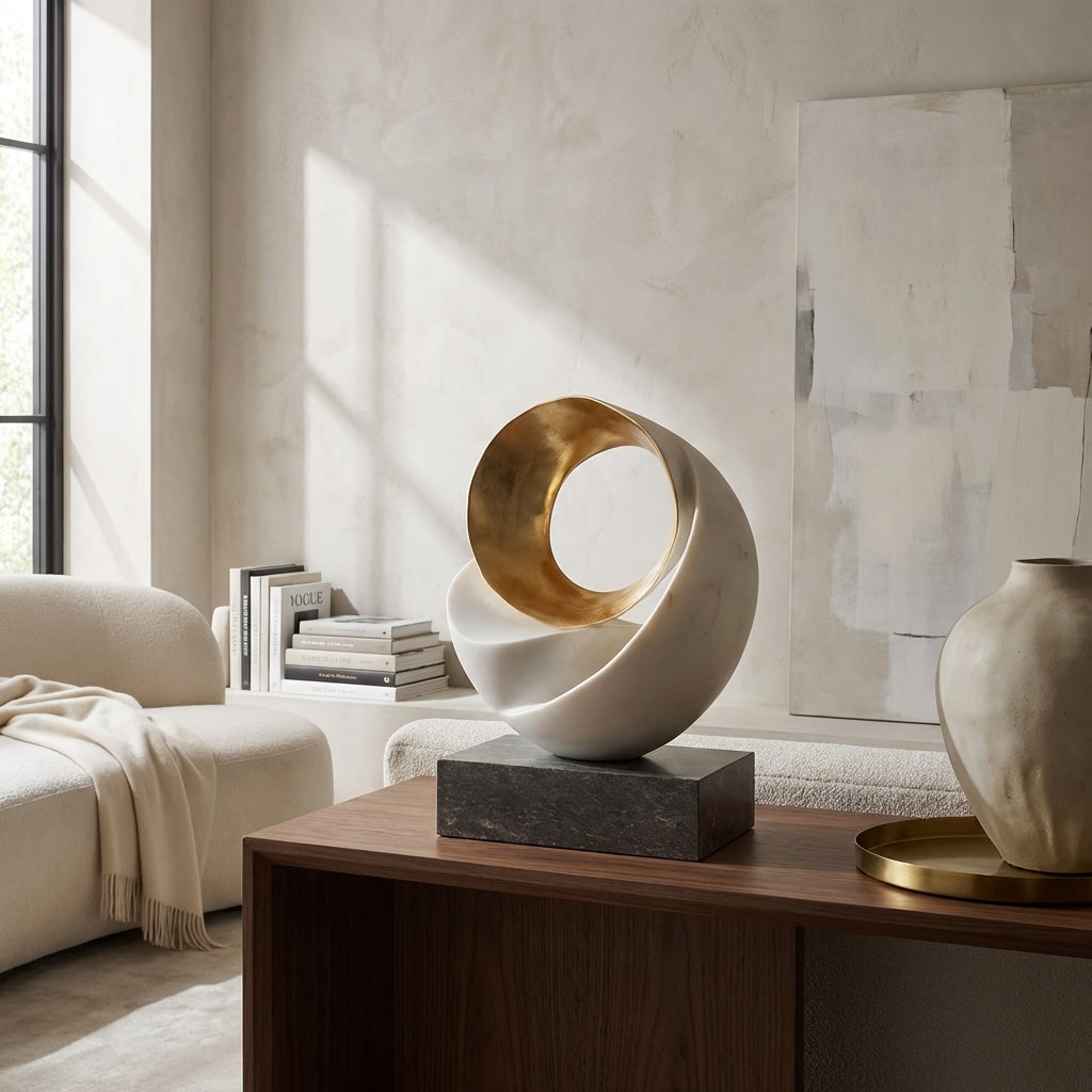Modern Minimalist Abstract Sculpture Desk Decoration Resin Art Piece Creative Home Accent | ribuella