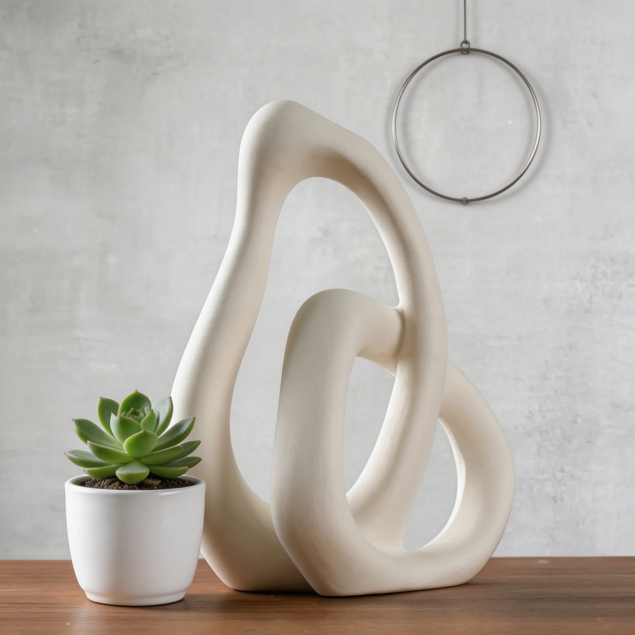 Nordisk keramisk vase med uregelmæssig form til tørrede blomster, dekorativ accent til hjemmet | ribuella