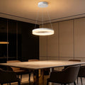 Modern Black Pendant Light Adjustable Aluminum Hanging Light with Dimmable LED and Acrylic Shade | ribuella