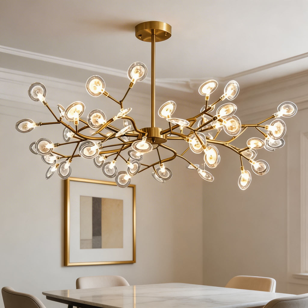 Modern Pendant Light Hanging Design Metal LED Adjustable 27-Light Fixture | ribuella