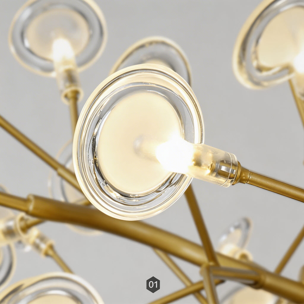 Modern Pendant Light Hanging Design Metal LED Adjustable 27-Light Fixture | ribuella