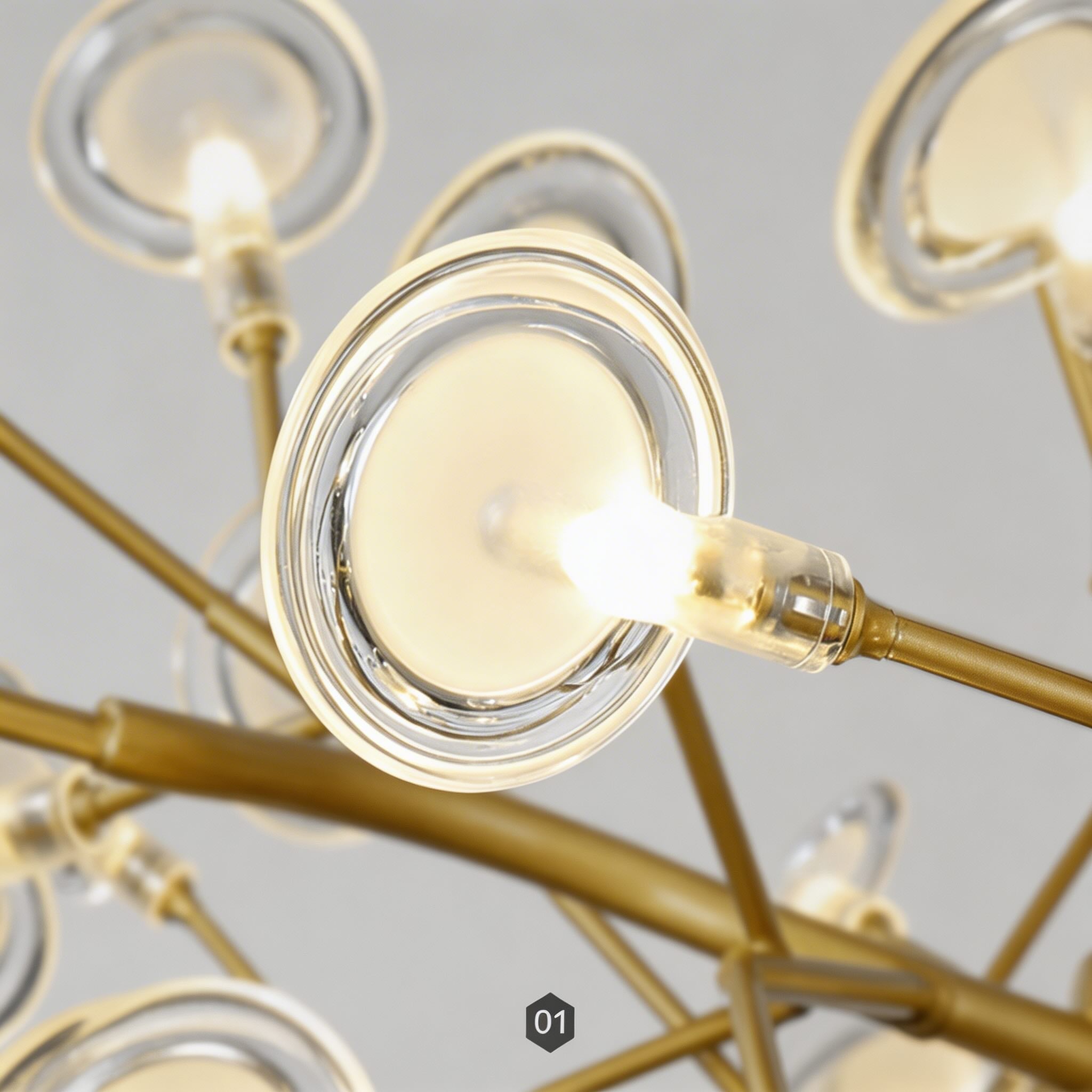 Modern Pendant Light Hanging Design Metal LED Adjustable 27-Light Fixture | ribuella
