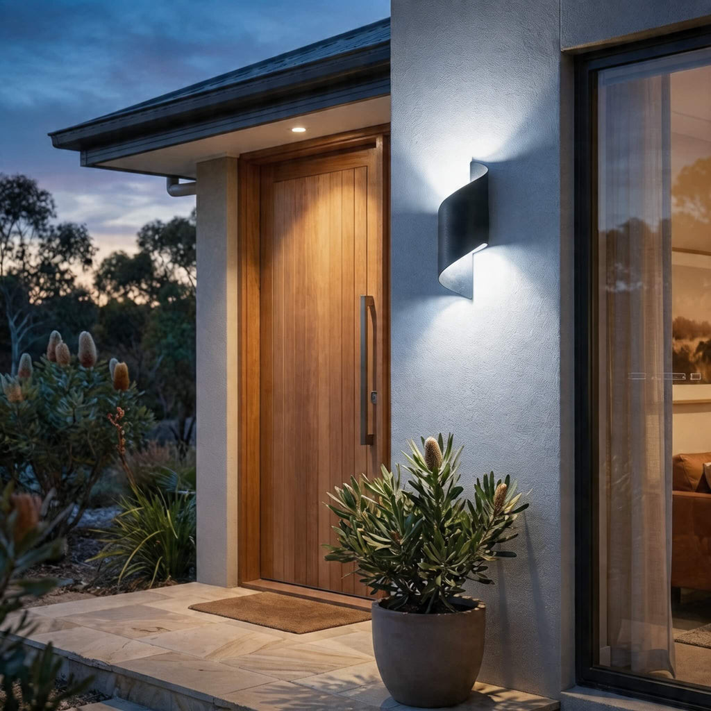Modern Outdoor Wall Light Dual-Sided LED Waterproof Aluminum Sconce with Acrylic Shade | ribuella