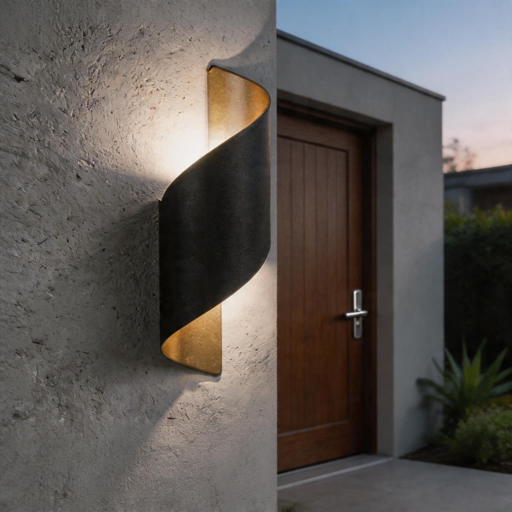 Modern Outdoor Wall Light Dual-Sided LED Waterproof Aluminum Sconce with Acrylic Shade | ribuella