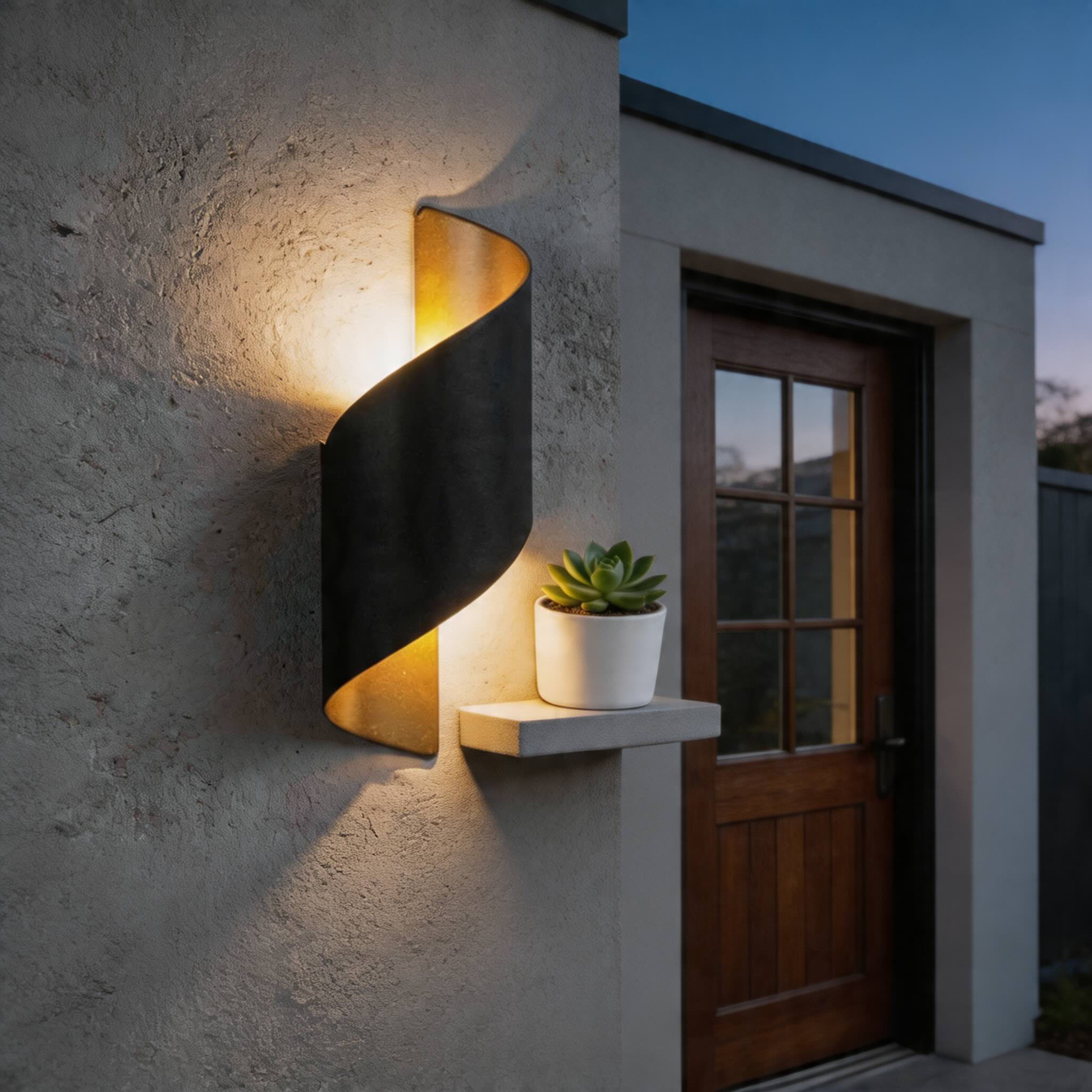 Modern Outdoor Wall Light Dual-Sided LED Waterproof Aluminum Sconce with Acrylic Shade | ribuella