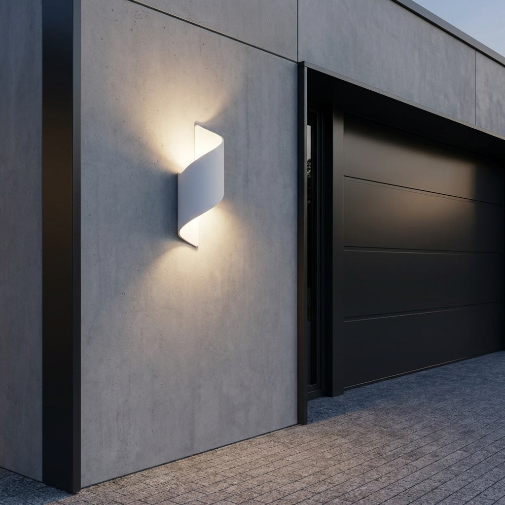 Modern Outdoor Wall Light Dual-Sided LED Waterproof Aluminum Sconce with Acrylic Shade | ribuella