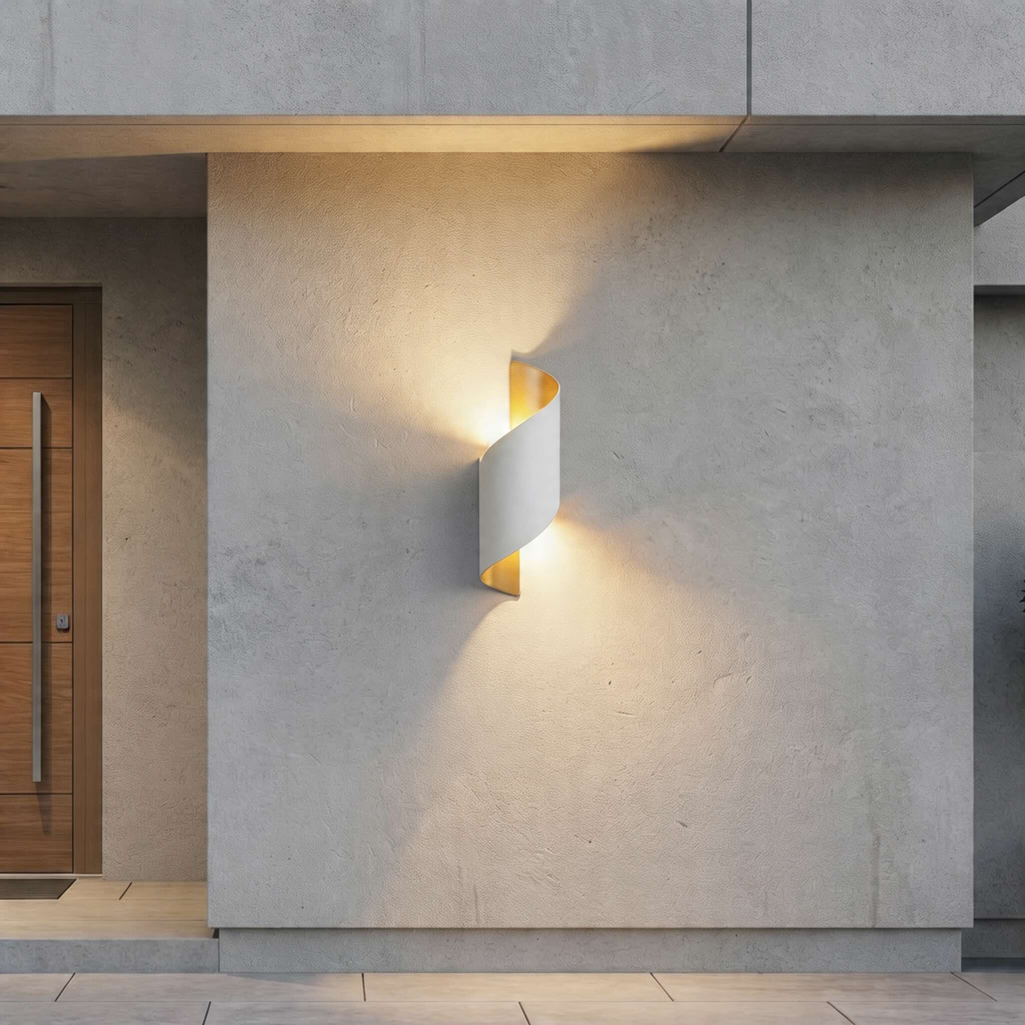 Modern Outdoor Wall Light Dual-Sided LED Waterproof Aluminum Sconce with Acrylic Shade | ribuella