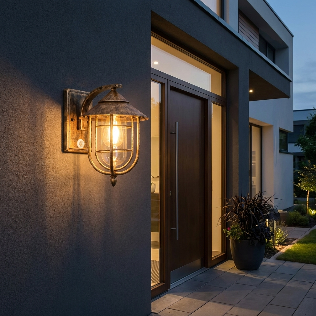 Modern Outdoor Wall Light Waterproof LED Motion Sensor Wall Mounted Durable for Courtyard and Balcony | ribuella