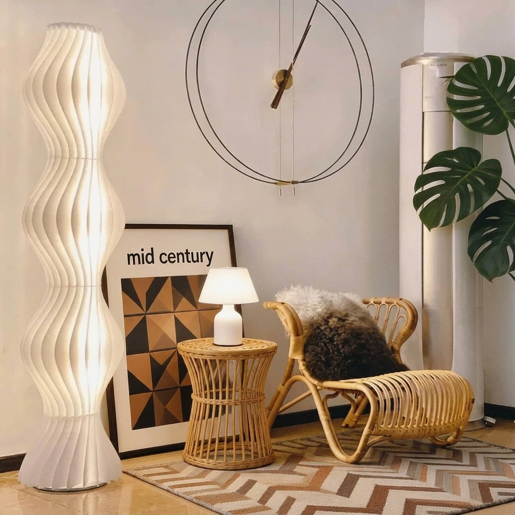 Modern Nordic Floor Lamp Adjustable LED Iron Acrylic Design 69in Height for Living Room and Bedroom | ribuella