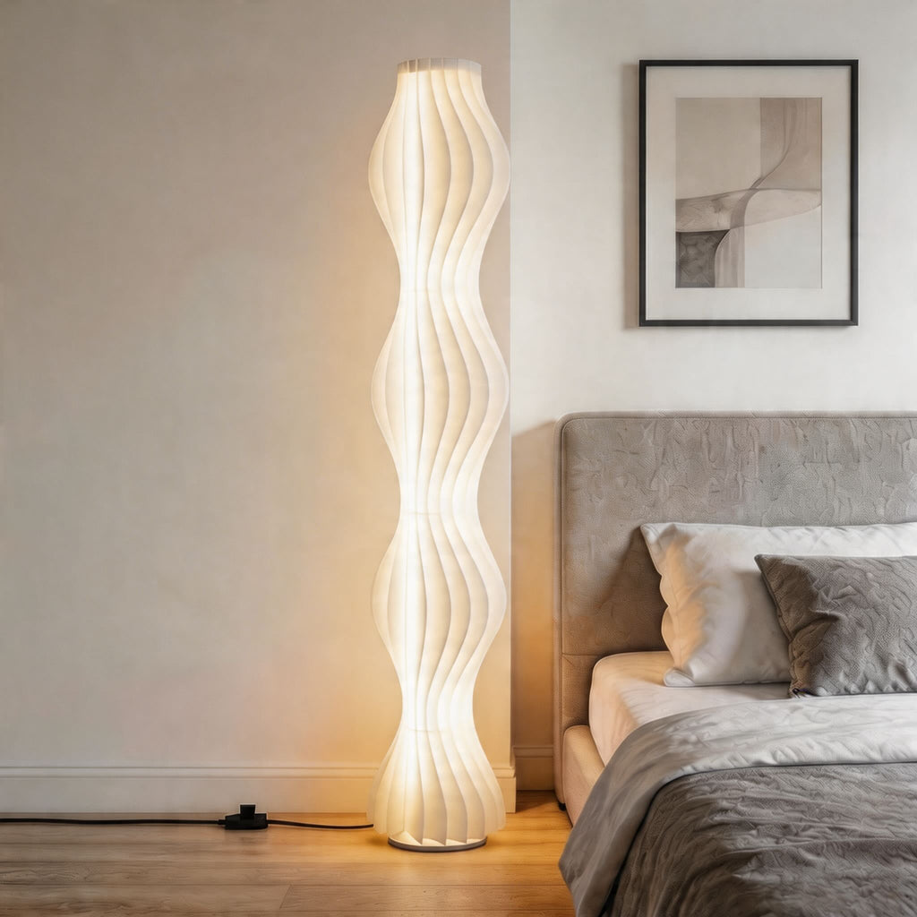 Modern Nordic Floor Lamp Adjustable LED Iron Acrylic Design 69in Height for Living Room and Bedroom | ribuella