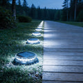 Luces solares de jardín para exterior, paquete de 4, iluminación LED de disco impermeable para caminos | ribuella