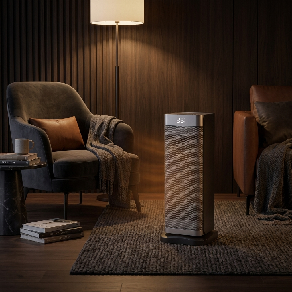 Modern Vertical Electric Heater Portable with Remote Control PTC Technology 2000W Power | ribuella