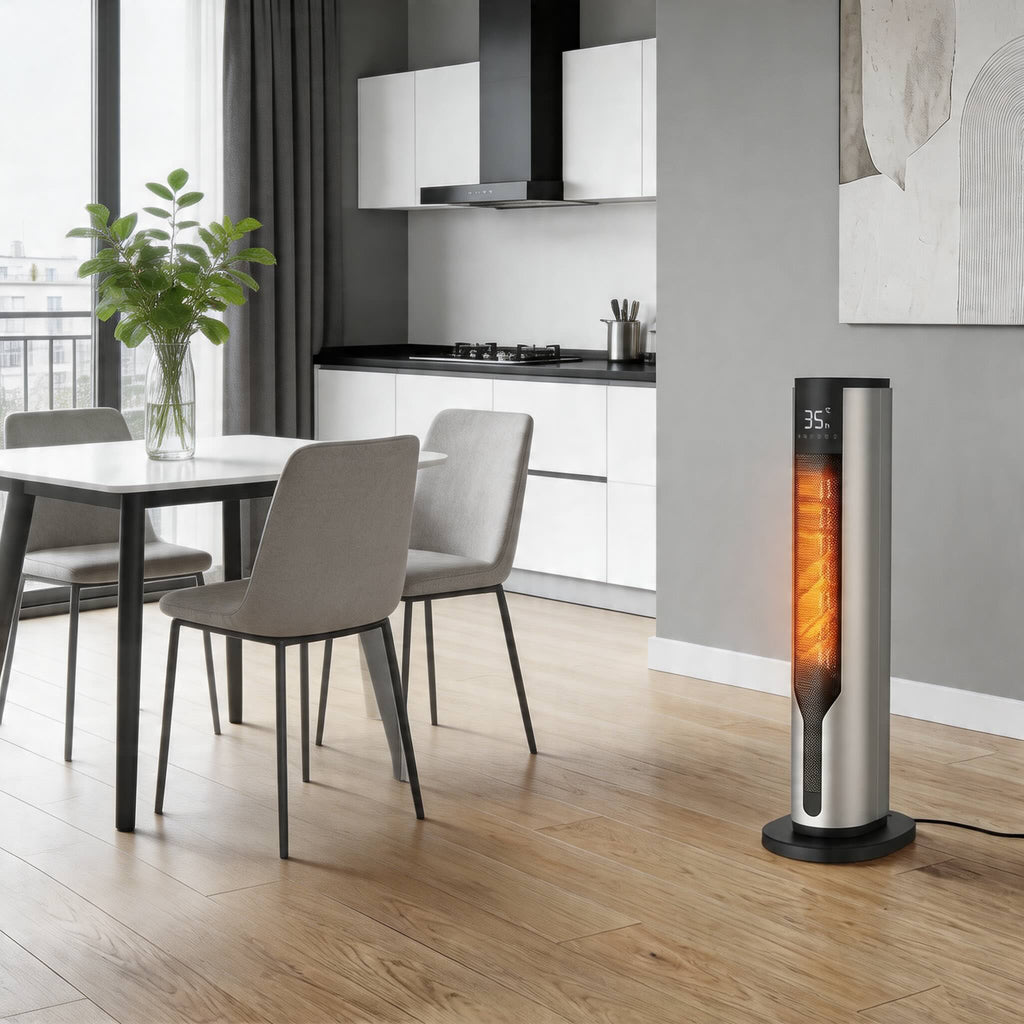 Modern Portable Electric Heater Standing Tower PTC Ceramic 2000W Energy Efficient Heat | ribuella