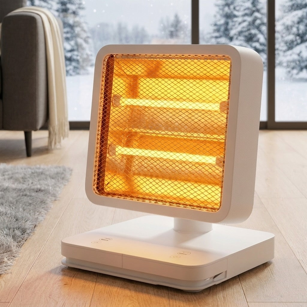 Mini Electric Space Heater Portable Quick Heating Silent Foot Warmer Compact Design 500W Plastic | ribuella