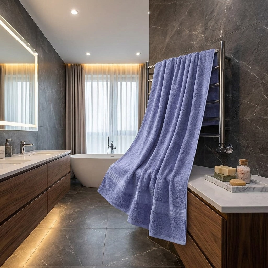 Large Soft Cotton Bath Towel Quick Dry Breathable Absorbent Skin Friendly for Home and Spa Use | ribuella