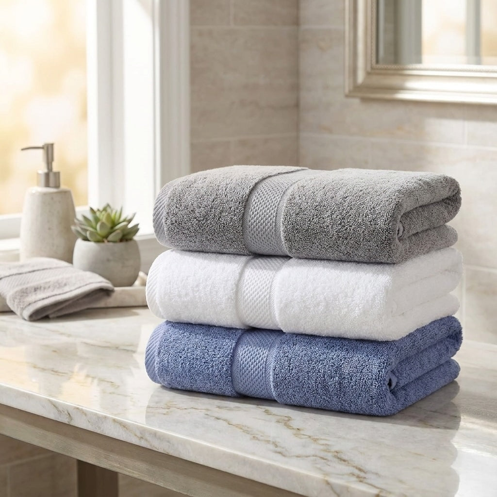 Large Soft Cotton Bath Towel Quick Dry Breathable Absorbent Skin Friendly for Home and Spa Use | ribuella