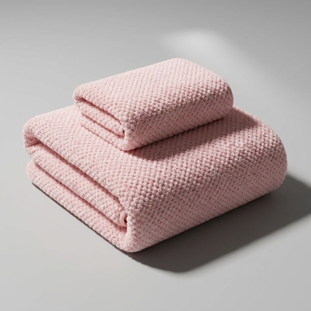 Large Quick Dry Bath Towel Coral Fleece Thickened Absorbent Soft Household Essential | ribuella