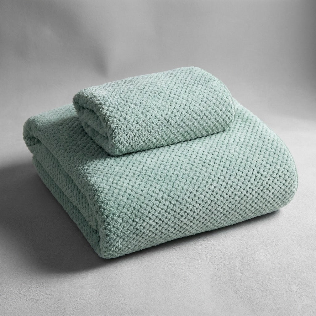 Large Quick Dry Bath Towel Coral Fleece Thickened Absorbent Soft Household Essential | ribuella