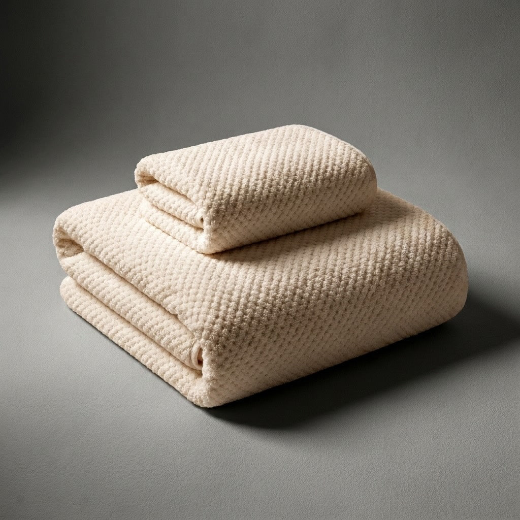 Large Quick Dry Bath Towel Coral Fleece Thickened Absorbent Soft Household Essential | ribuella